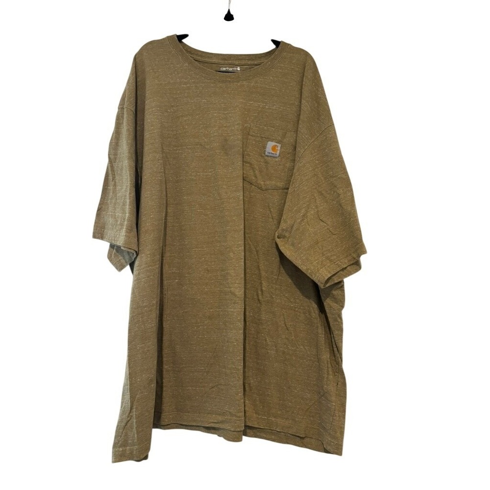 Carhartt men's sz 5X golden brown cotton blend tee shirt